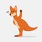Kangaroo mascot design illustration logo