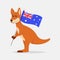 Kangaroo mascot design illustration logo