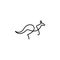 Kangaroo one line icon. Element of animal icon. Thin line icon for website design and development, app development. Premium icon