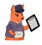 Kangaroo postman with letter and signature pad