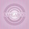 Kangaroo realistic pink emblem. Conceptual design. EPS10