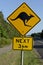 Kangaroo road sign