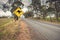 Kangaroo road sign in Australia