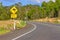 Kangaroo road warning sign