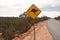 Kangaroo roadsign next to Australian Highway