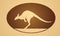 Kangaroo shape graphic