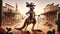 Kangaroo Sheriff in Wild West Town