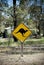Kangaroo sign post in the country