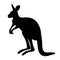 kangaroo standing silhouette