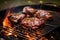 kangaroo steaks sizzling on barbecue