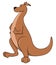 Kangaroo Thumbs Up Pose Color Illustration
