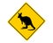 Kangaroo warning sign