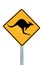 A kangaroo warning sign Australia