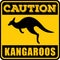 Kangaroo warning sign. Vector illustration