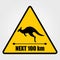 Kangaroo warning sign. Vector illustration