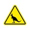 Kangaroo Warning sign. wallaby Hazard attention symbol. Danger r