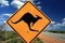 Kangaroo Warning Sign,West Australia