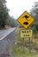 Kangaroo and Wombat Road Sign 2