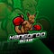 Kangoroo boxing esport mascot logo design