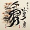 Kanji Calligraphy: Life, Dream, Spirit, Believe in Art
