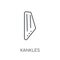 Kankles linear icon. Modern outline Kankles logo concept on whit