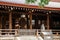 Kannushi or Shinshoku Shinto priest of Meiji Jingu Shrine at main hall - Tokyo