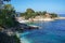 Kanoni and Bataria Beach in Kassiopi, Corfu island, Greece