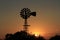 Kansas Blazing Sunset with tree silhouettes and clouds