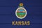 Kansas flag color painted on Fiber cement sheet wall background