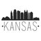 Kansas Missouri. City Skyline. Silhouette City. Design Vector. Famous Monuments.