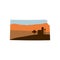 Kansas State Shape with Farm at Sunset w Windmill, Barn, and a T