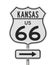 Kansas US route 66 road trip USA highway road sign