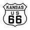 Kansas us route 66 sign