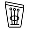Kantele instrument icon outline vector. Retro music