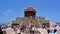 Kanyakumari,Tamilnadu,India-April 16 2022: Tourists visiting the Vivekanda memorial rock located in the middle of Sea in Indian