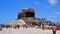 Kanyakumari,Tamilnadu,India-April 16 2022: Tourists visiting the Vivekanda memorial rock located in the middle of Sea in Indian
