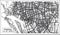 Kaohsiung Taiwan Indonesia City Map in Black and White Color. Outline Map