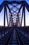 The Kaoping Iron Railway Bridge at dusk, located at Kaohsiung, Taiwan