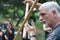 Kapap instructor Fabian Garcia demonstrates Filipino escrima stick fighting techniques