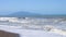 Kapiti Island viewed from Otaki Beach, New Zealand.