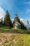 Kaple sv. Anny chapel with view tower on Kozubova hill in Moravskoslezske Beskydy mountains in Czech republic