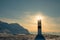 Kapp Ekholm Lighthouse in Billefjorden, Spitsbergen in Norway