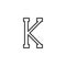 Kappa letter outline icon
