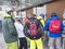 KAPRUN, AUSTRIA, March 12, 2019: People skiers buyingtheir ski pass at tickets office at Kitzsteinhorn ski resort on
