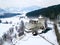 Kaprun Castle in winter Austria Aerial view