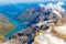 Kaprun reservoir lake aerial view, Austria