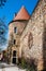 Kaptol fortress and the Antique rusty clock removed from the Zagreb Cathedral