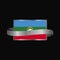 Karachay Chekessia flag Ribbon banner design