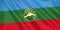 Karachay Cherkessia flag waving with the wind.