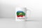 Karachay Cherkessia flag on white coffee mug.